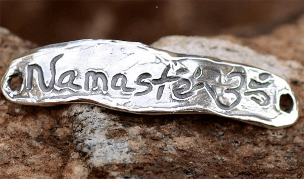 Namaste tag per bracciale Argento 925