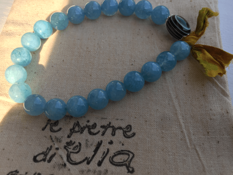 Mala Bracciale 8mm Acquamarina