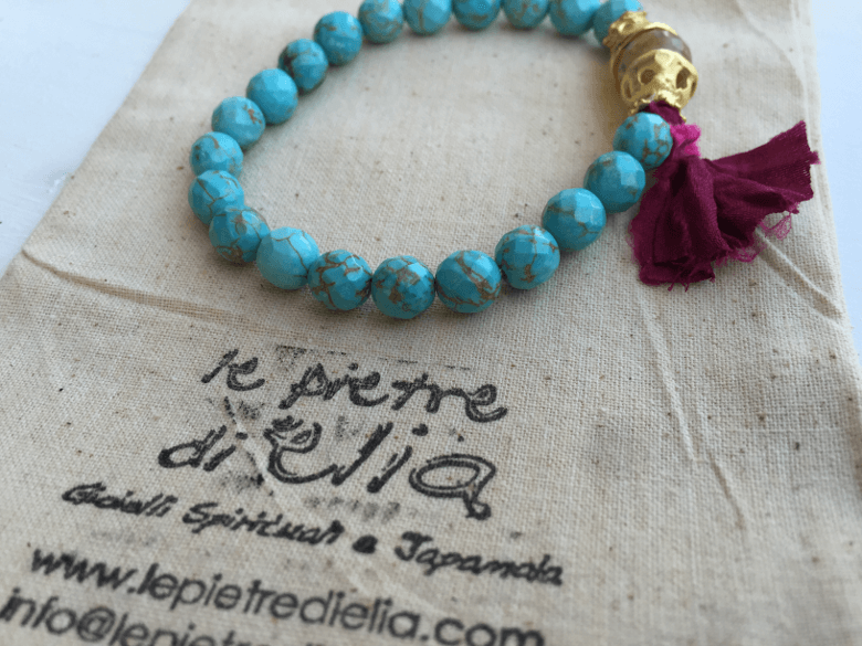 Mala Bracciale 8mm Turchese